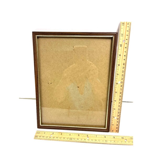 Vintage Wooden Frame With Glass & Gold Trim 8x10 90h - Picture 4 of 4